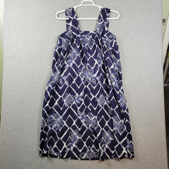 Dreams & Co Blue Floral Hawaiian Sleeveless Nightgown Women's Plus 2X - Picture 6 of 10